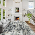 4x6 Area Rugs for Living Room (Black Grey/Gold / 4' x 6' (Rectangular))