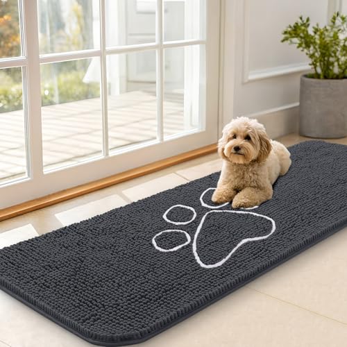 Dog Door Mat for Muddy Paws 59x20 (Dark Grey / 59" X 20")