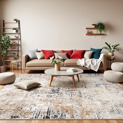 8x10 Area Rugs for Living Room (Brown Birch / 8' x 10' (Rectangular))
