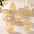 6 Pcs Gold Candlestick Holders (Gold / 6Pcs)