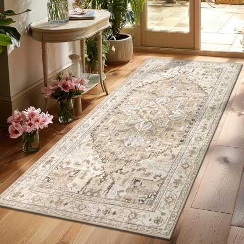 Washable Runner Rug (3' x 6' / Beige Brown)