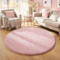 Pink Round Rug for Bedroom Girls (5- Pink / 4' (Round))