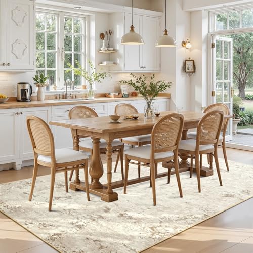 Abstract Area Rug 5x8 Modern Washable Rug Soft Non Slip Rug Low Pile for Bedroom Living Room Dining Room Beige (Beige / 5' x 8' (Rectangular))