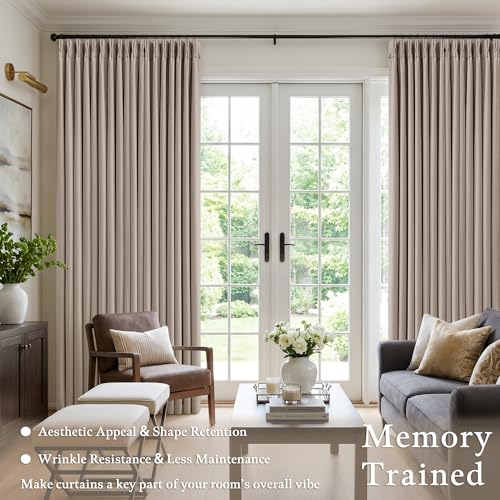 60 Inch Extra Wide 100% Blackout 108 Inch Curtains 1 Panel (Burlywood Birch / 60"W x 108"L (Pack of 1))