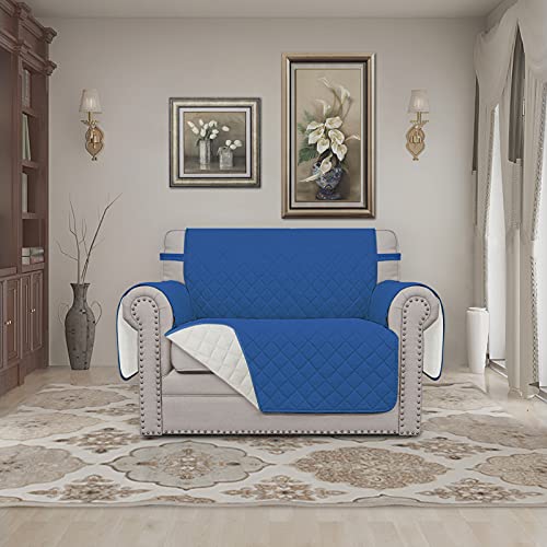 Reversible Couch Cover (Blue/Ivory / Small-XL Chair)