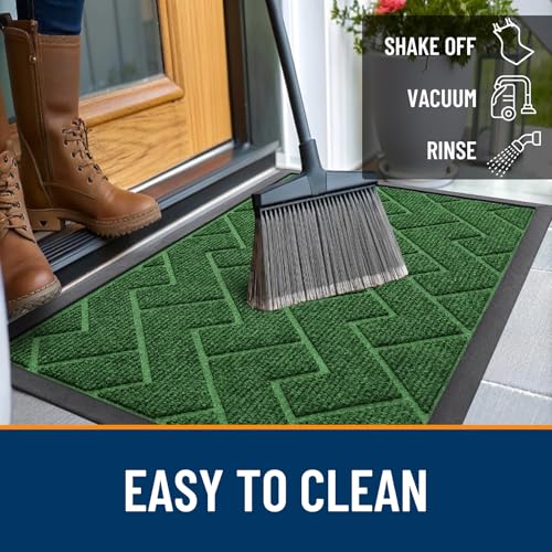 Front Door Mat Outside 29.5x17 (Green / 29.5" x 17")