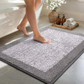 48x32 Bathroom Rugs Non Slip Washable (Light Grey / 2'8" x 4' (Rectangular))