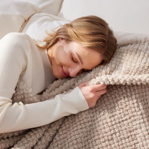Soft Fleece Twin Size Bed Blanket (Camel / Twin(60x80 In))