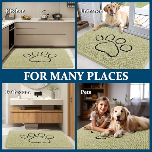 Dog Door Mat for Muddy Paws 48x30 (Vanilla / 48" X 30")
