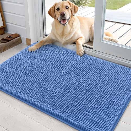 Dog Door Mat for Muddy Paws 36x24 (Cornflower Blue / 36" X 24")