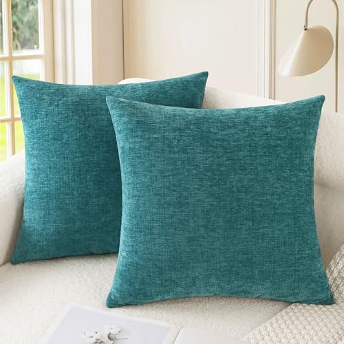 Decorative Couch Throw Pillow Covers 26 X 26 Inches Teal (26" x 26" (Pack of 2) / Teal)