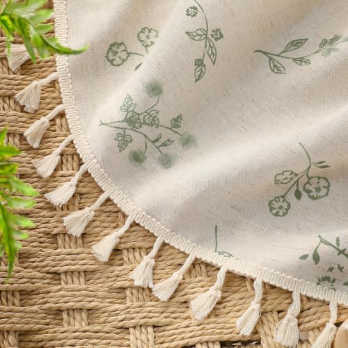 Boho Floral 100% Blackout Curtains 84 Inch 2 Panels Green (Blackout Green / 52"W x 84"L (Pack of 2))
