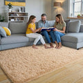 Fluffy Area Rug for Bedroom 4x6 (Camel / 4' x 6' (Rectangular))