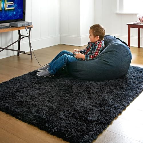 Black Area Rugs for Bedroom Living Room (3- Black / 4' x 6' (Rectangular))