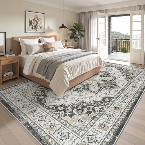 8x10 Area Rugs for Living Room (Black / 8' x 10' (Rectangular))