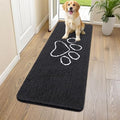 Dog Door Mat for Muddy Paws (59"X24" / Black and White)