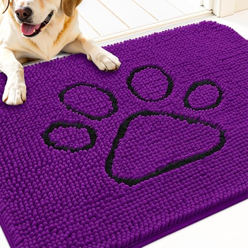 Dog Door Mat for Muddy Paws 30x20 (Purple / 30" X 20")