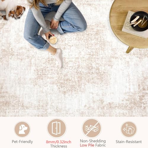 Area Rugs 8x10 Vintage Rug (Beige/Brown / 8' X 10' (Rectangular))