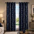 Blackout Curtains (Navy Blue/Tree Branch / 42"W x 84"L (Pack of 2))
