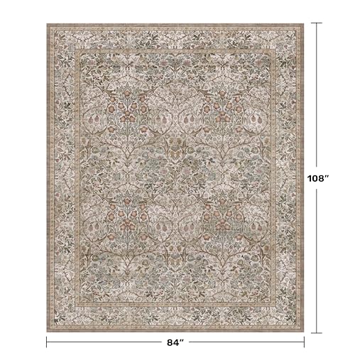 Washable Dining Room Rugs for Under Table (Moss / 7' x 9' (Rectangular))
