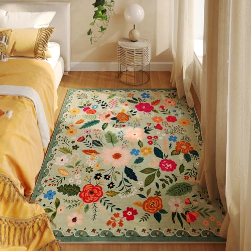 Area Rug 3x5 Washable (Green / 3' x 5' (Rectangular))