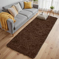 2x6 Fluffy Shag Area Rugs for Living Room Bedroom (Brown / 2' x 6' (Rectangular))