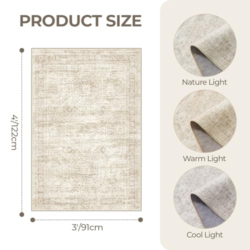 3x4 Rugs for Entryway (Beige/Ivory / 3' x 4' (Rectangular))