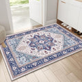 Soft Area Rugs 2x3 (2' x 3' (Rectangular) / Blue & Red)