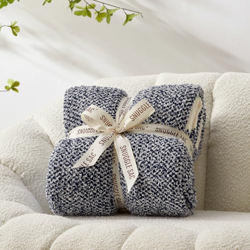 Navy Throw Blanket for Couch (Heather Navy / Throw-XL (50"x70"))