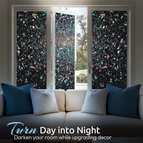 Rainbow Window Privacy Film (29.5" x 118.1" / Black)