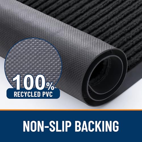 2 Pack Front Door Mats 59x23 (Black / 59" x 23")