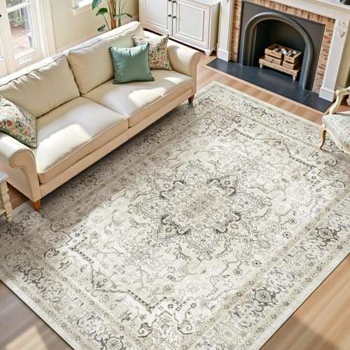 8x10 Beige Area Rugs for Bedroom Living Room (Sunflower Beige / 8' x 10' (Rectangular))