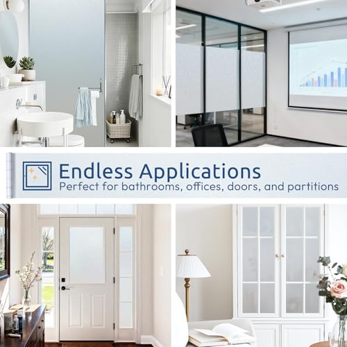 Frosted Glass Window Privacy Film (Frosted White / 23.6" x 157.4")
