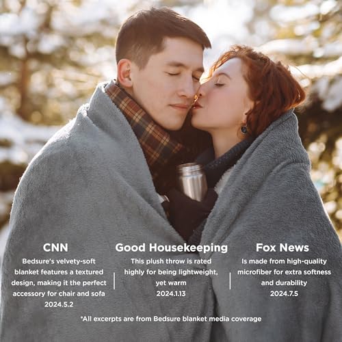 GentleSoft Fleece Throw XL Blanket for Couch (Grey / Throw XL (50" X 70"))