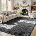 5x8 Fluffy Shag Area Rugs for Living Room Bedroom (Grey / 5' x 8' (Rectangular))