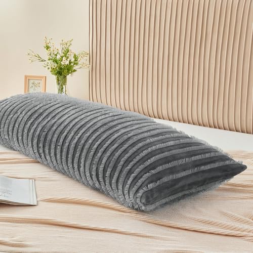 Body Pillow Cover with Zipper (Boho-gray / 54" x 20" (Pack of 1))