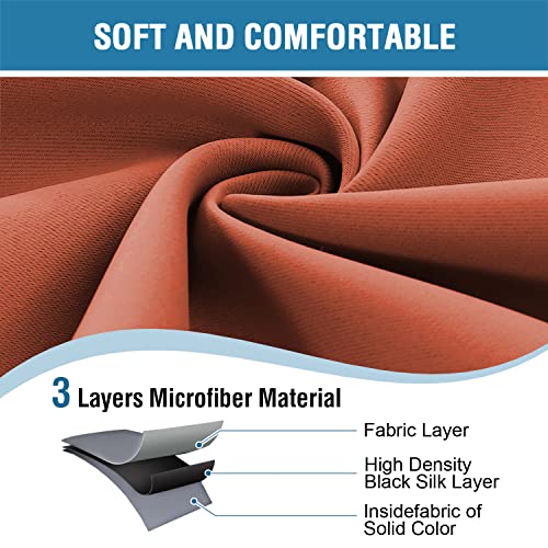 Doorway Curtain Blackout Closet Door Curtain Room Divider Window Treatment Curtain for Bedroom Thermal Insulated Privacy Drape Soundproof Grommet (42"W x 80"L (Pack of 1) / Orange)