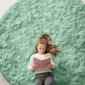 Mint Green Round Rugs for Bedroom (7 Ft Round / Mint Green)