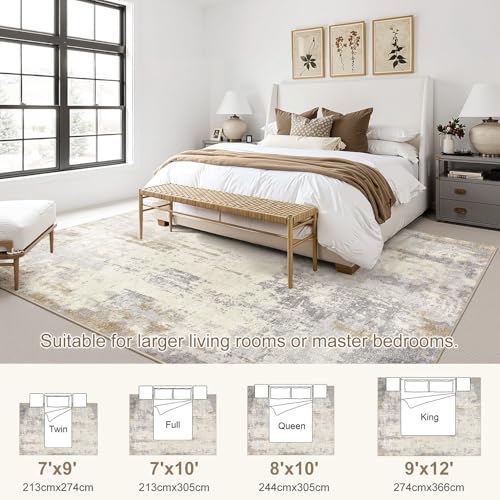 8x10 Washable Area Rug (Light Brown/Gray / 8' x 10' (Rectangular))