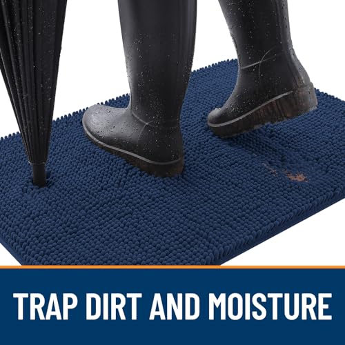 Dog Door Mat for Muddy Paws 47x24 (Dark Blue / 47" X 24")