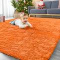 Area Rugs for Living Room Bedroom (4x5.9 Ft / Orange)