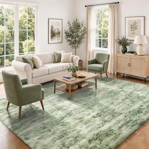 Green and White Area Rugs for Living Room 5x7 (Green and White / 5' x 7' (Rectangular))