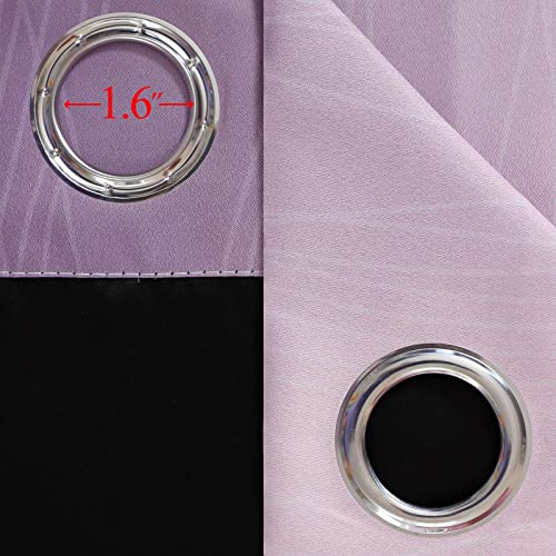 Pink and Purple Ombre Blackout Curtains for Girls Bedroom 90 Inches Long (Pink and Purple / 52"W x 90"L (Pack of 2))