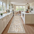 Washable Runner Rugs 2x10 Long for Hallway Kitchen (Brown/Gold / 2' x 10' (Runner))