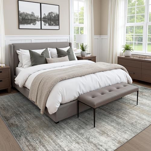 8x10 Area Rugs for Bedroom (Ash Gray/Brown / 8' x 10' (Rectangular))