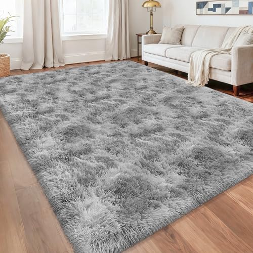 Large Area 8x10ft Carpet Tie (Tie-dyed Grey / 8' x 10' (Rectangular))