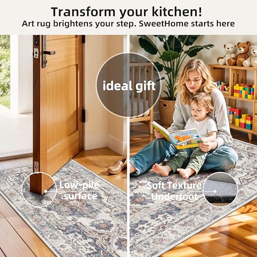 2 Piece Kitchen Runner Rug Set (2x3+2x4 / Brick)