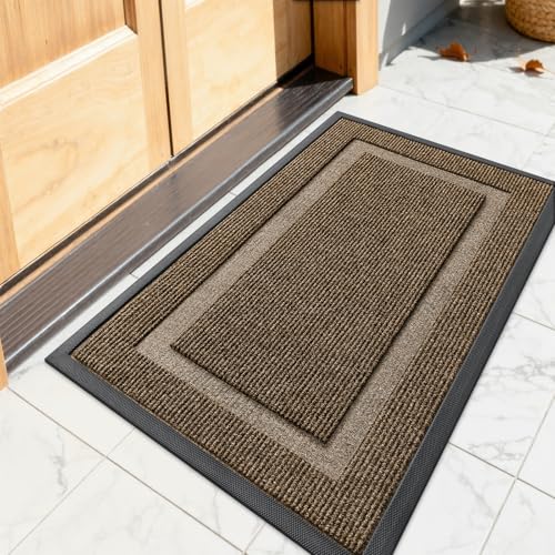 Front Door Mat 23.5x15.5 (Brown / 23.5" x 15.5")