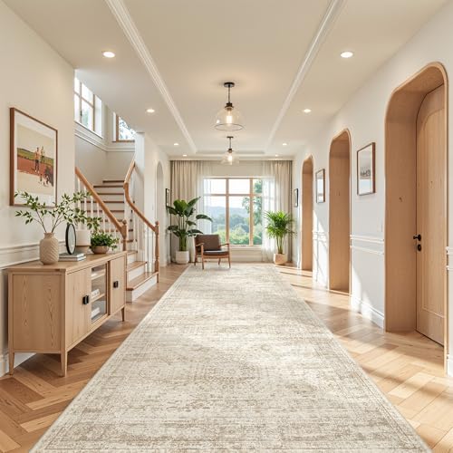 4x10 Runner Rug Non Slip (Beige/Ivory / 4' x 10' (Runner))