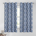 Moroccan 100% Blackout Curtains Bedroom Blue 50x54 2 Panels (Grommet | Blue / 50"W x 54"L (Pack of 2))